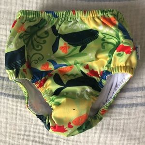 Green Reusable Swim Diaper (UPF 50+) - 24 months
